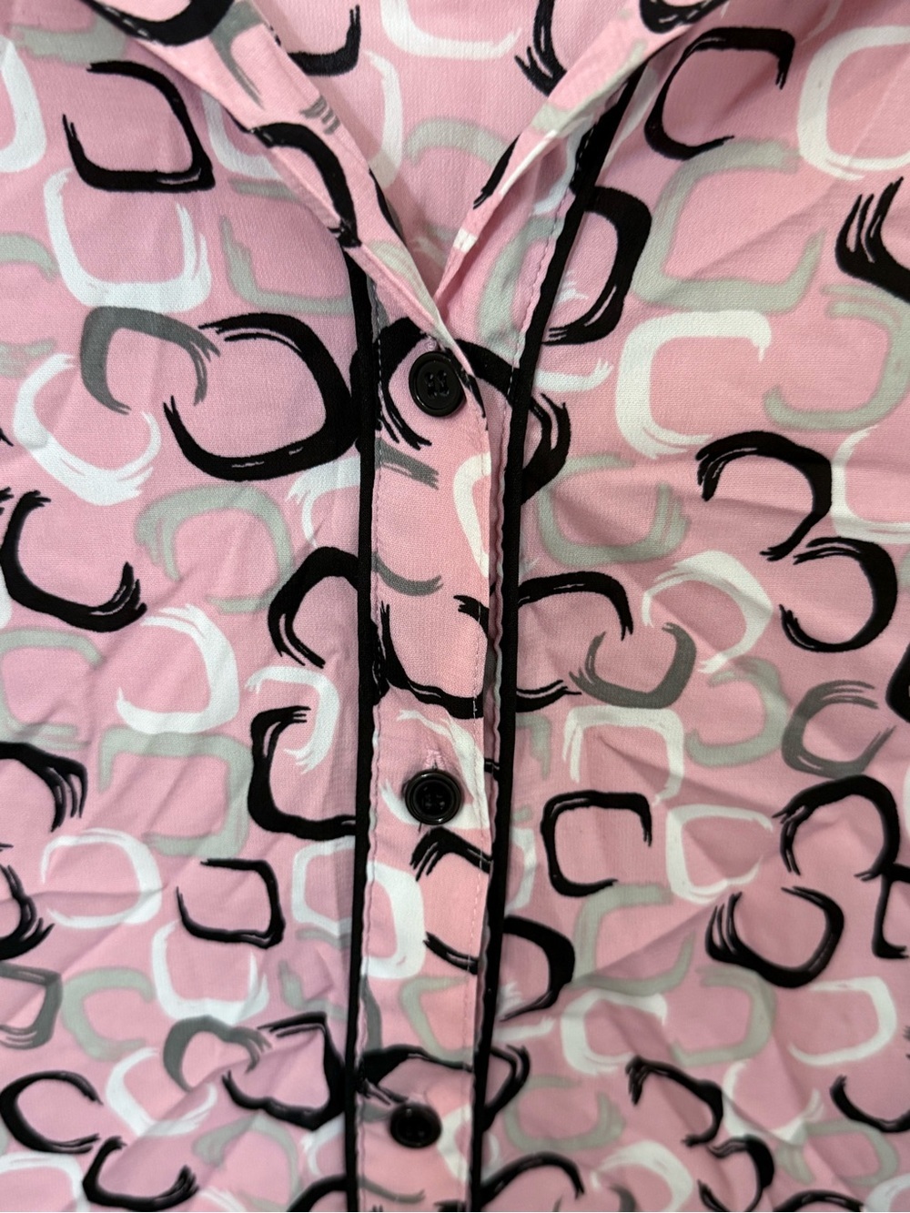 Covington Pink Patterned Button-Up Blouse - Picture 2 of 4